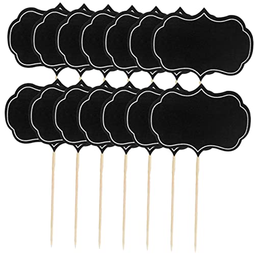 Angoily Food Labels 80pcs Blackboard Paper Cheese Markers Wedding Buffet Inserts