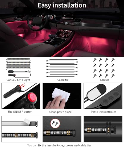 Govee Car LED Lights, RGB Smart Car Interior Lights, App Control photo 8
