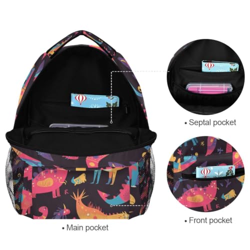 Sac à dos scolaire dinosaure premium avec finitions de qualité - 7