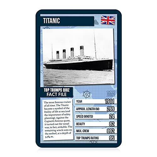 Top Trumps Weltberühmte Schiffe klassisches Kartenspiel, erfahren Sie Fakten über Tanker, Yachten und Kreuzfahrtschiffe… – Ansicht 5