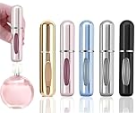 Rosiya Perfume Atomiser pack of 5pcs Perfume Travel Bottle, Refillable Perfume Spray Bottle Easy to Refill Empty Atomiser for Purse, Handbag, Pocket and Luggage.