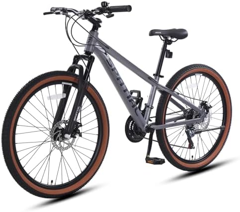 SPATIAL Mountain Bike, 24/26/27.5/29 inch Outdoor Cycling Bike,21/8 Speed Lightweight Aluminum Frame | Dual Disc Brakes,Adjustable Ergonomic Seat for Men Women Adult,MTB Bicycle