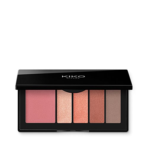 KIKO MILANO - Smart Eyes And Cheeks Palette | Eye Shadow and Blush Makeup Palette | Perfectly Matching 1 Powder Blush and 4 Eyeshadows | Cruelty Free Professional Makeup | Made in Italy