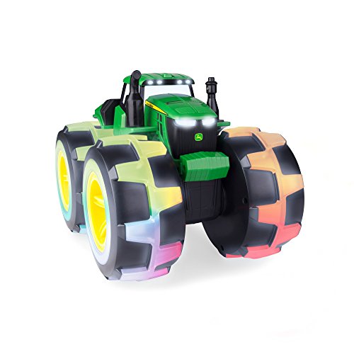 Monster Treads Lightning Wheels Light Up Tractor Deluxe - John Deere Tractor Toys - Light Up Monster Truck Tractor With Rainbow Lights And Sounds Medium #TOP1