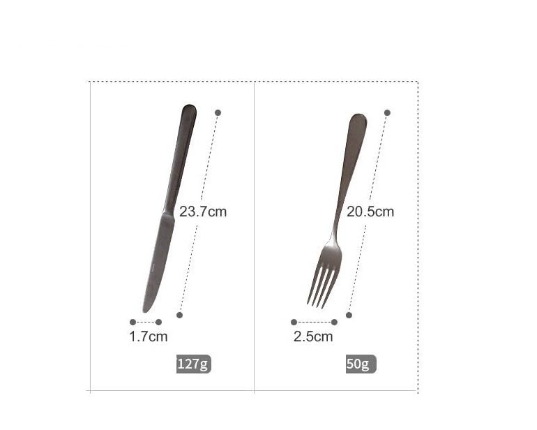 Ménagère de 3/12/18/24/30/36 pièces, Style rétro, Confortable, avec Couteau à Steak, Fourchette et cuillère à Dessert. 30 pièces en Argent pour 1 Personne (12 pièces en Argent pour 4 Personnes).