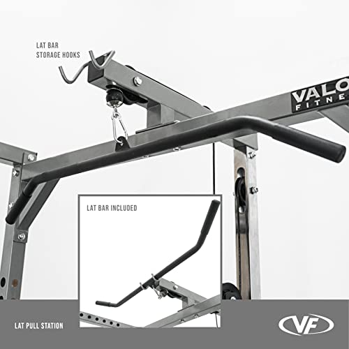 Valor Fitness Bd-33Bl Heavy Duty Power Rack W/Lat Pull Attachment #TOP4