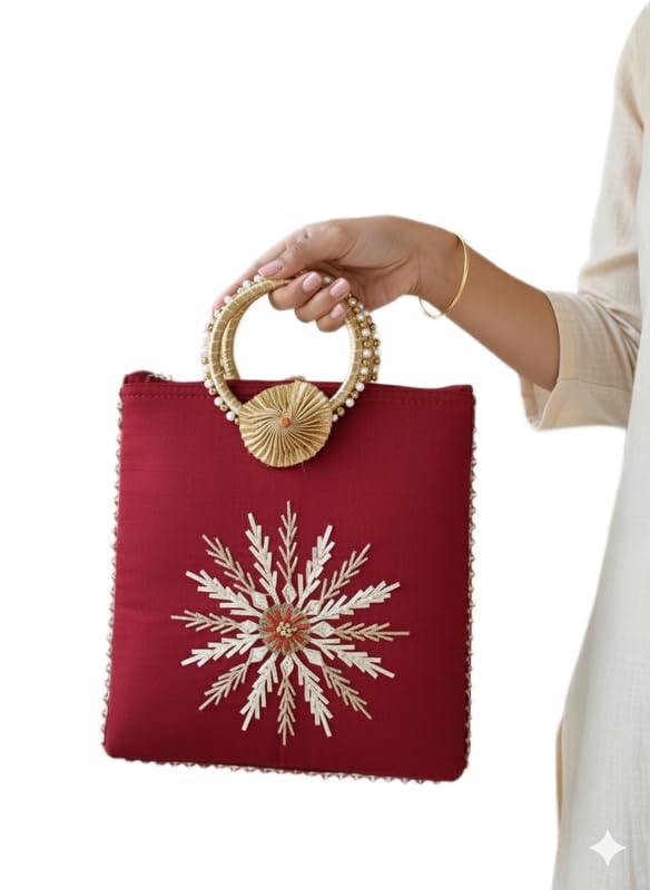 Gota Glamour bagPotali Bag for Wedding Party & Festive Use | Bridal Return Gift Potli Handbag-A_40-picture-31