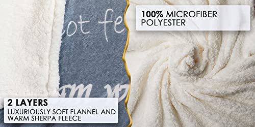 Soft Fluffy Throw Christian Blanket - Double Layer 65X50 Throw Blanket - Scripture Grey Soft Blanket For Couch & Bed - Healing Gifts For Women - Warm Blanket For Bed #TOP2