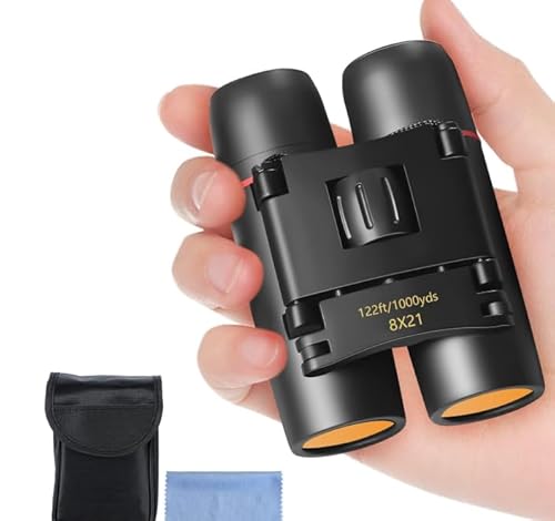 8x21 Binoculars Compact Adults and Kids with Upgraded Phone Adapter, Lightweight Foldable Binoculars, High Power Easy Focus Binocular for Bird Watching,Travel,Sightseeing