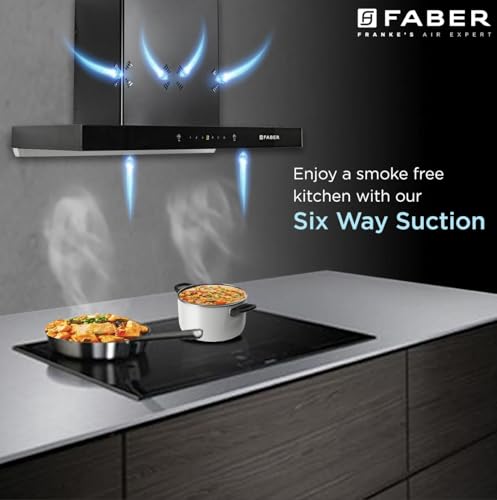 Image of Faber Cygnus 75cm 1400m /hr Autoclean Filterless T-Shape Chimney|Built-In Oil Collector|Odour Sensor|Touch & Gesture Control|12Yr Motor,5Yr Comprehensive Warranty by Faber | HOOD CYGNUS IN3DHCSCFLBK75