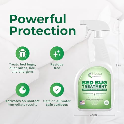 Hygea Natural Lice, Mite, and Bed Bug Natural Spray (Regular Strength) 24oz + Disposable Coveralls to Protect Clothing (3X-Large) Bundle