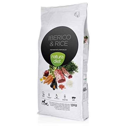 Natura Diet Ibérico & Rice - Comida para Mascotas, 12 kg