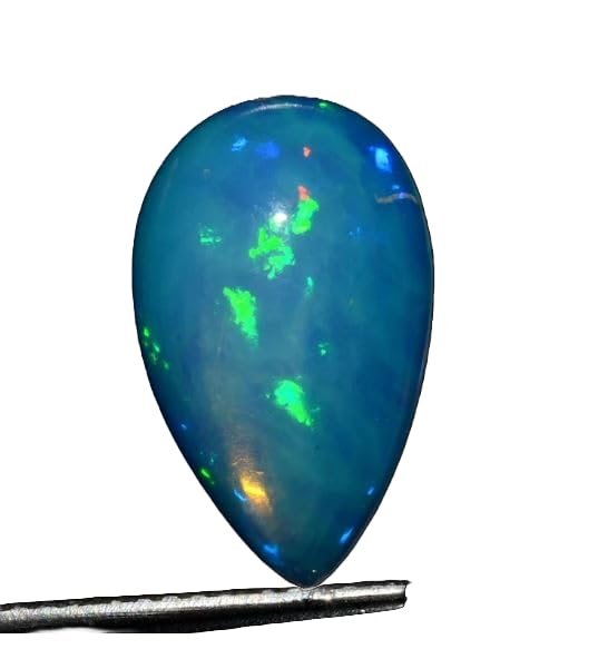 Opale éthiopienne cabochon 14,5x9x4,5mm - Pierre naturelle AAA multi-feu OPAL-5628