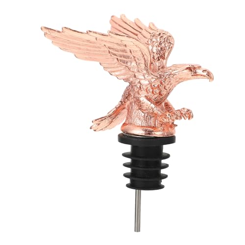 TOBBOMEY Versatore per Vino Testa Aquila in Lega di Tappo Salvagoccia Riutilizzabile Accessorio Bar Pratico per Bottiglie di Vino Olio e Soda Adatto per Casa Feste e Ristoranti