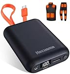 Heated Vest Battery Pack 20,000mAh 7.4 V / 5 V, Battery Pack for Heated Gilet Compatible with TODWARM, with vapesoon, Built-In USB-C Cable, Power Bank for Heating Vest(Not for 12V DC Heated Devices)
