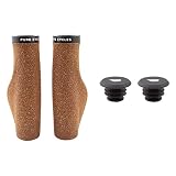 Pure Cycles Ergonomic Lock-on Cork Bicycle Handlebar Grips for Hybrid, Fitness, Touring, E-Bikes, Mo