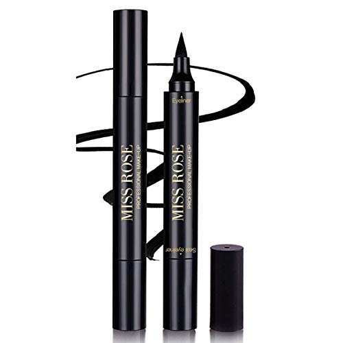 BOQITS Eyeliner Stamp - Vogue Effects Black, Make Up, Winged Long Lasting Liquid Eye liner Pen, Vamp Style Wing, [1 Pens In A Pack] -(10mm Classic Black)
