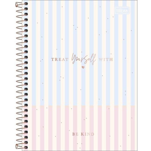Tilibra - Caderno Espiral Capa Dura Colegial 10 Matérias Soho 160 Folhas - Linhas verticais - Yourse