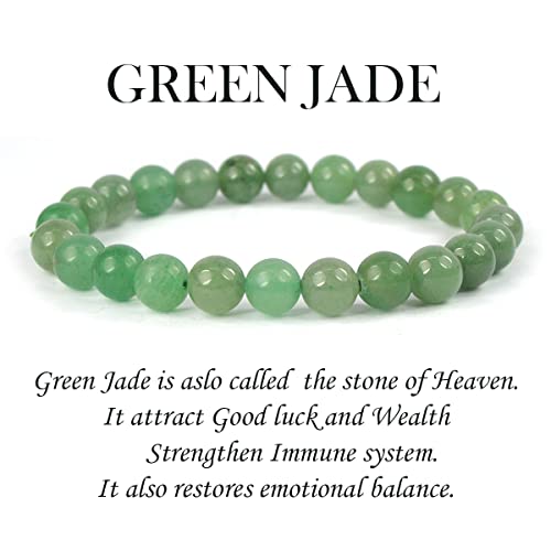 Image of Reiki Crystal Products Certified Natural Crystal Stone 8 mm Round Beads Bracelet for Men & Women | Reiki Charged Gemstone Bracelet | Multiple Stone Variants Available