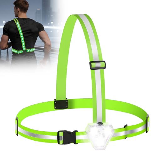 Zacro Reflective Running Vest with 9 RGB Modes, 500LM High