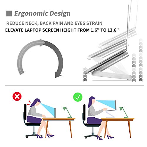 Soundance Laptop Cooling Pad With Low-Noise Fan And 3.0 Usb Hubs, Ventilated Laptop Cooler Prevent Overheating, Ergonomic Laptop Stand Support Up To 17” Gaming Notebook Computer, Aluminum #TOP3