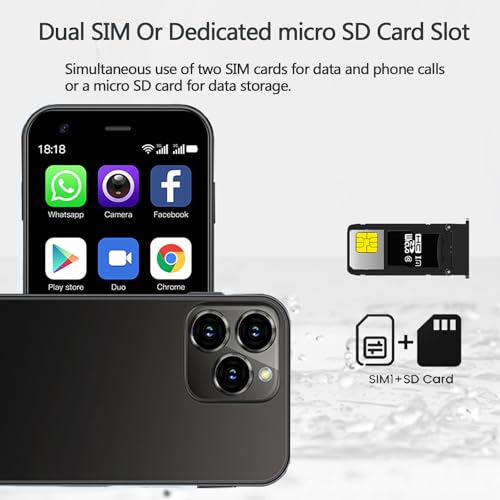 Hipipooo Mini Smartphone Students Quad Core Smallest Mobile Phone 3.0 Inch Unlocked Android Kids Cell Phones Dual Sim Card Cute Palm Child 3G Small Smartphone thumb #1