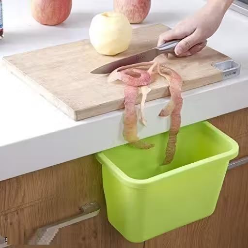 Plastic Open-Top Kitchen Cabinet Door Hanging Trash Garbage Bin Can Rubbish Container (Multi-Colors)-picture-24