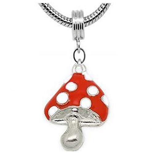 Sexy Sparkles Mushroom Charm Dangle Bead for Snake Chain Charm Bracelet2