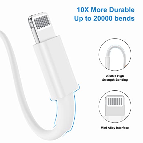 Qziiw [Apple Mfi Certified Iphone Charger Cable 10 Ft, 3Pack Extra Long Usb To Lightning Cable 10 Feet,Apple Charging Power Cord 10 Foot For Iphone 14 13 12 11 Pro Max Mini Xr X 9 8 7Plus 6 6S Ipad #TOP3