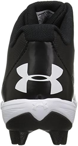 Under Armour Boy’s Leadoff Mid Jr. RM Baseball Shoe, Black (061)/Red, 8 US Unisex Little Kid | Image 2