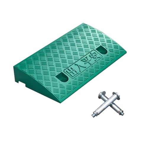 Alfombrillas de rampa plásticas, ayuda para arranque en colina, aptas para autos de chasis bajo y vehículos eléctricos, resistentes a rayones (Verde, 50 x 27 x 13 cm) miniatura 1