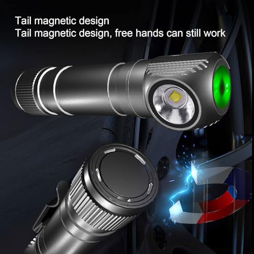 Linterna frontal LED recargable de 2000 lm y linterna de mano magnética IP65 4