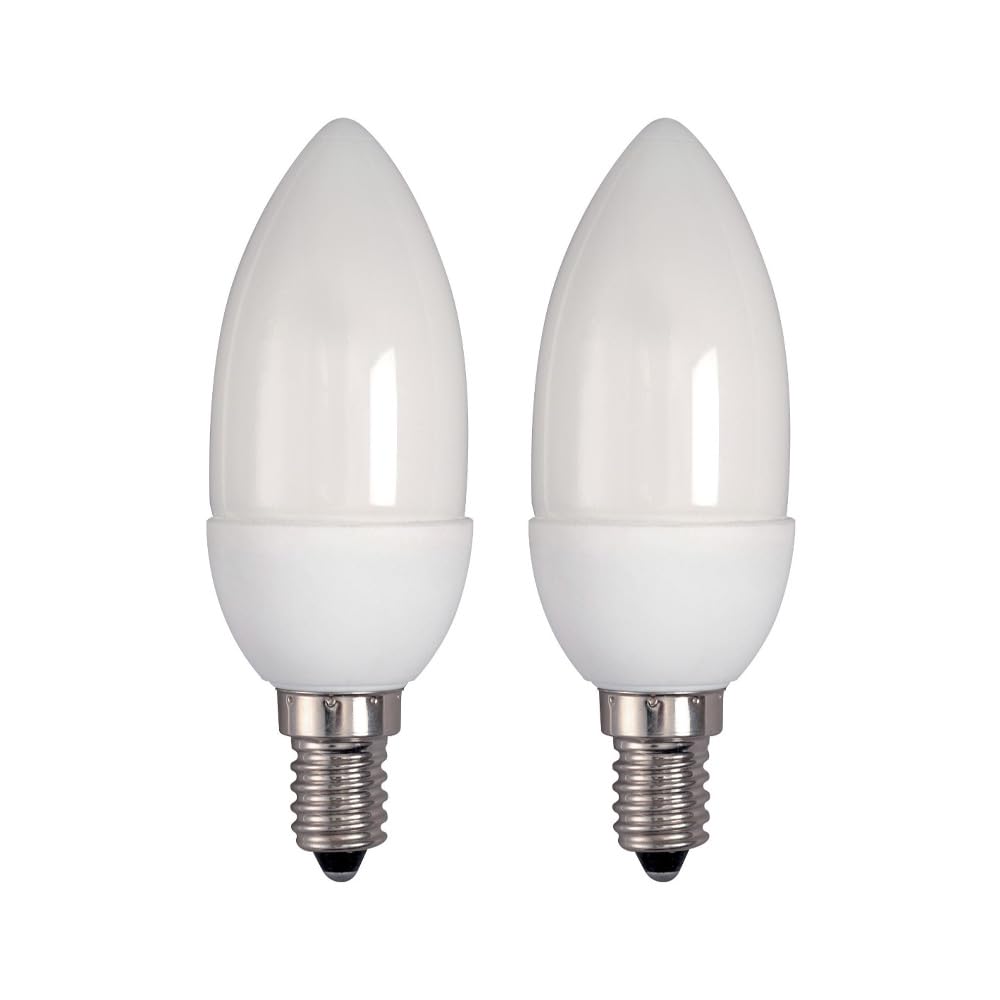 Candle Bulb 9W (40W) CFL Opal SES/E14 Warm White 2700K 8,000hr Non-dimmable