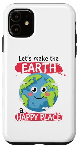 Custodia per iPhone 11 Salva il nostro pianeta terra ambientalista carino terra giorno pianeta