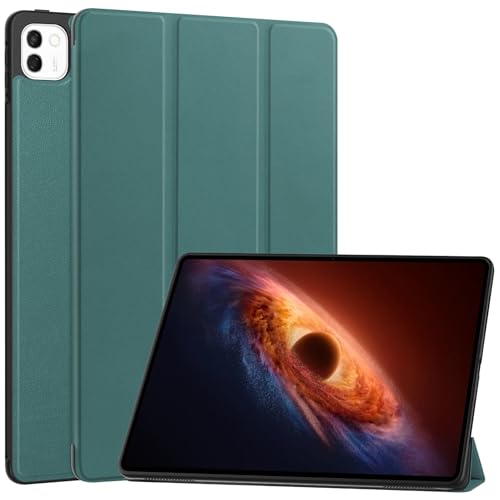 For Honor MagicPad 4 12.3�C���` 2026 �P�[�X�A�X���� TPU PU �t�H���I�J�o�[ �I�[�g�X���[�v/�E�F�C�N �f���A���A���O�� �X�^���h �ϏՌ��ی�^�u���b�g�V�F��(Green)