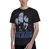 APPERHILL Anime Darker Than Black T Shirt Mens Fashion Sports Tee Summer Round Neck Short Sleeves Tshirt Medium