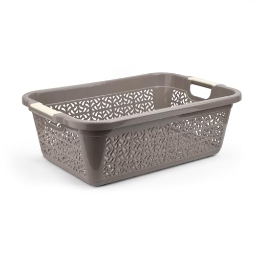 Image of ASIAN Plastowares IDEAL BASKET SR (NESTED) - Kitchen Storage Organizer Basket Set for Cabinet, Fridge, Pantry, Dining Table | Multipurpose Plastic Organizer for Home & Office- COFFEE BROWN