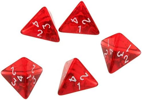 25 Pieces D4 Dice Cone Clear Transparent 4-Sided Dice Set Fit for Party Board Game Toys Dice