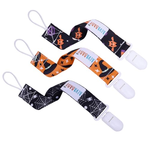 Image of ALVABABY Christmas Pacifier Clips 8 Pack Binky Paci Holder Leashes Teethers 8DBP05-DA