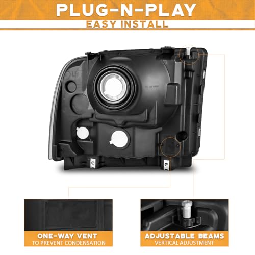 WEELMOTO Headlights Assembly for 05-07 Ford F250 F350 F450 F550 Super Duty by WEELMOTO - Used condition - Image 4