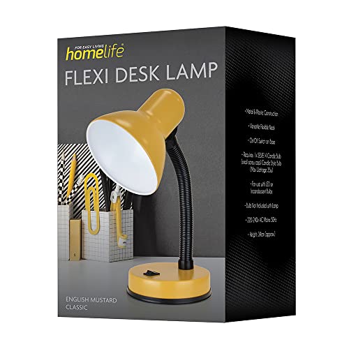 Classic 35W Flexi Desk Lamp with Adjustable Neck - English Mustard - Image 5