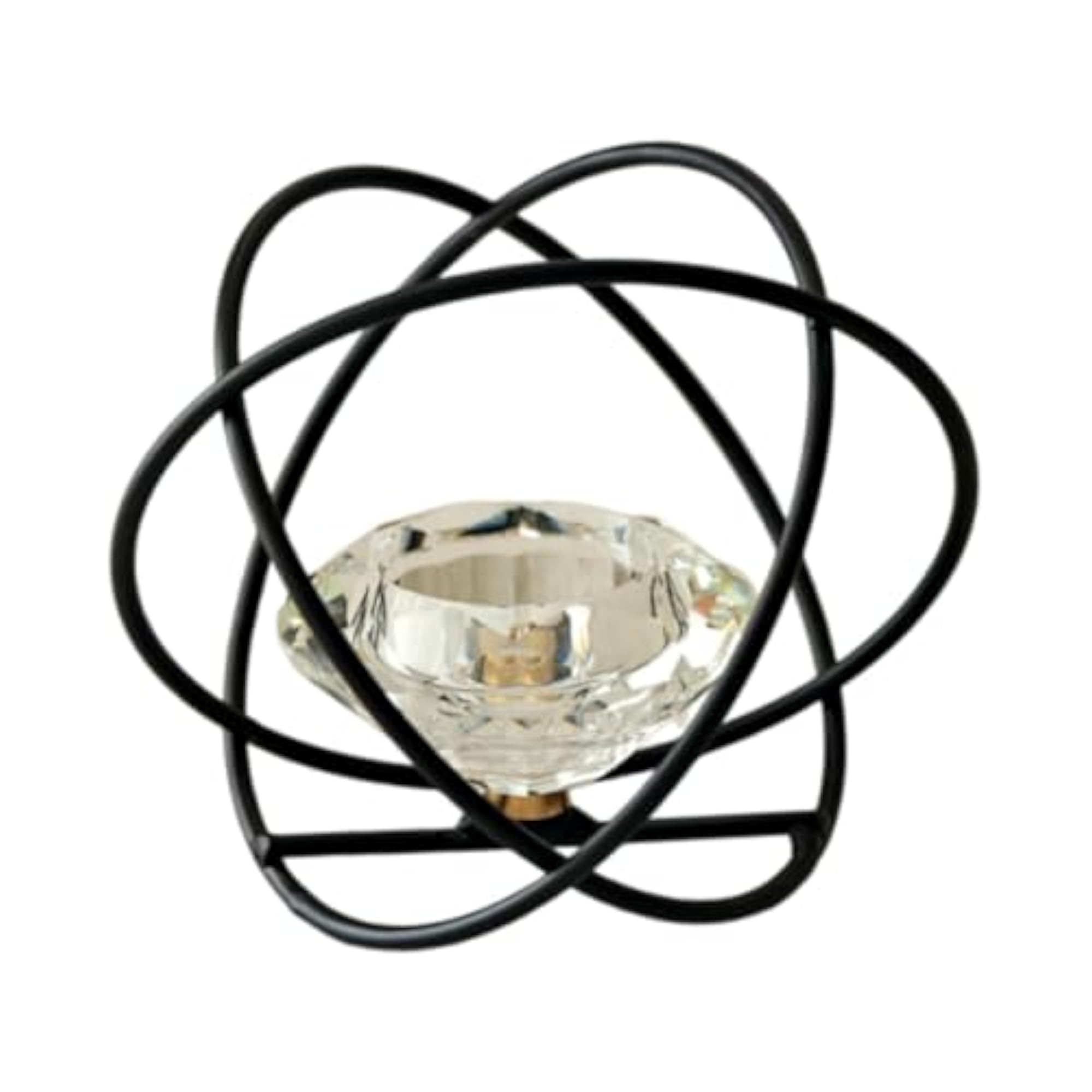 Modern Black Tea Light Candle Stand, Elegant Decor