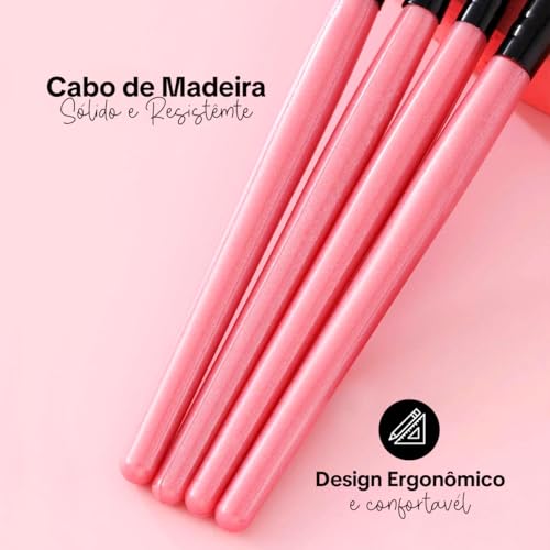 KIT 20 Pcs Conjunto de Pincéis de Maquiagem Profissional e 2 Esponjas de Base