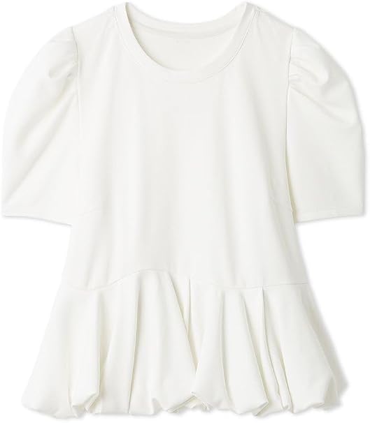 Amazon | [セルフォード] バルーンヘムアシンメトリーポンチトップス