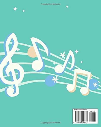 Blank Sheet Piano Music Notebook Kids: Wide Staff Manuscript Paper 8" x 10" | 105 Pages | Music Writing Notebook For Kids/Teens. Perfect For Studying and Practicing (Music notebooks for kids) image 2