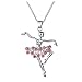 XIAOLI Little Girl Necklace Dancer Ballet Recital Gift Ballerina Dance Necklaces (Pink 1)