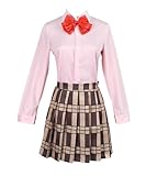 MaYng Anime Aihara Yuzu Cosplay Costume Women's Halloween Uniform Suit Sailor Suit Pink Outfits (X-Small)