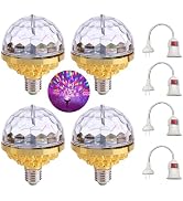 Colorful Rotating Magic Ball Light, Amposei Party Lights Disco Ball, Mirror Disco Ball Shape Bulb...