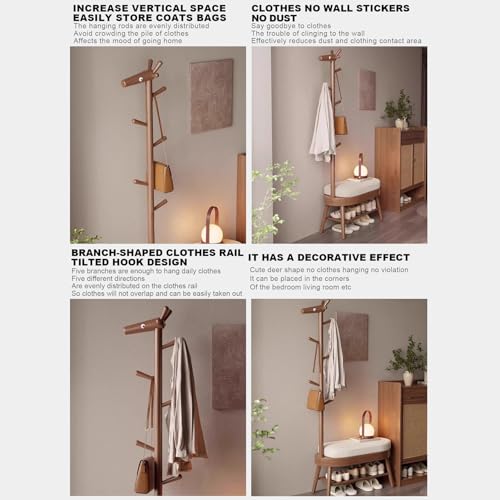 Banc à chaussures en bois d'entrée avec coussin confortable - 7