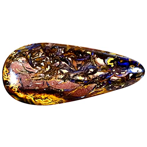 Opale boulder naturelle d'Australie 4.25 ct, pierre précieuse aux feux mystiques de Koroit
